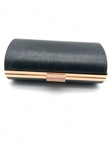 DIY Evening Bag Accessories Semi-Products Rose Gold Color Purse Metal Frame With Plastic Shell - Rusty Rose - View 13