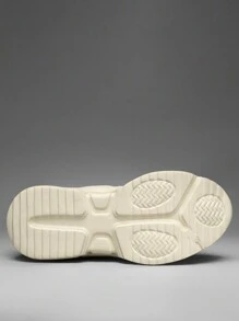 Scarpe sportive da donna Nuove scarpe casual da ginnastica con suola antiscivolo resistente, leggere, in in rete traspirante, sneaker casual da esterno alla moda e classiche con lacci, in colore contrasto e platform, scarpe casual vulcanizzate unisex primavera autunno semplici e monocromatiche a collo basso - Cachi - Visualizzare 6