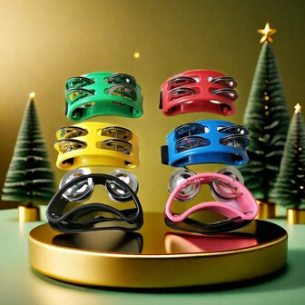 1PC/3pcs/6pcs Multi-Color Footbells, Cajon Drum Accompaniment Instrument, Festival Party Universal Accompaniment Footbells, Folk Guitar Singing/African Tabla And Other Instruments Accompanied Small Instruments