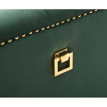 Russell Tufted Upholstery Sofa Finished In Velvet Fabric In Green - 大型組合沙發 - 查看 6