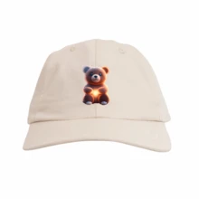 Realistic Snow Bear Print Unisex Baseball Cap - 米色 - 查看 2