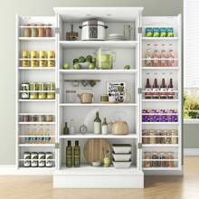 47" Kitchen Pantry Cabinet With Doors And Adjustable Shelves, White Freestanding Kitchen Pantry Storage Cabinet, Modern Sideboard Cupboard For Kitchen, Living Room And Dinning Room - 白色 - 查看 8