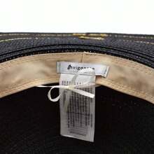 SOMBRERO PAMELA NEGRO CON LINEAS DORADAS - Negro - Ver 4