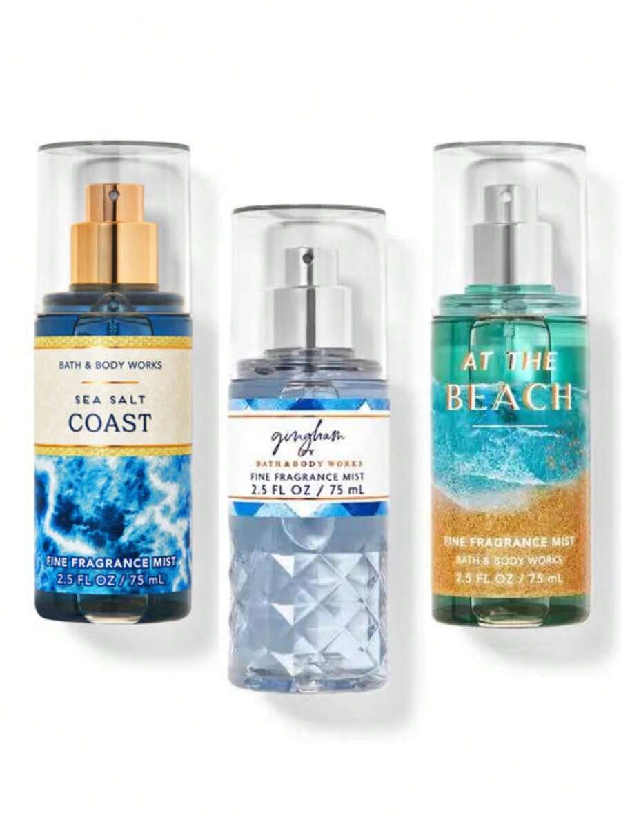 Bath And Body Works BBW Travel Size Mini Fine Fragrance Mist 2.5oz Trio 3 Piece Set - View 1
