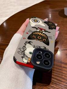 1 件毛绒怪兽猫图案柔软保护壳适用于 iPhone 15/15 Plus/15 Pro/15 Pro Max - 彩色 - 查看 4
