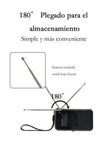 Radio Antigua AM/FM Reproductor de altavoz portátil Radio de gran capacidad compacta, regalos populares para ancianos, - Multicolor - Ver 4