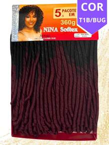 Nina Softex Original Dread Crochet Curly Hair Bundle 360 Grams 5 In 1 - Apricot - View 2