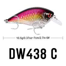 1 件鱼饵 7 厘米 10.5 克 浮动摇摆器 人造硬饵 远投 优质三叉钩 鲈鱼 梭子鱼渔具 - 彩色 - 查看 15