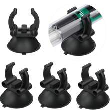 4 pezzi Clip portacavo riscaldatore per acquario con ventosa da 2,5 cm, porta-riscaldatore a barra standard nero per l'acquario dei pesci (non per tubi di aviazione)