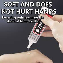 Transparent Needle-Tip Craft Glue For Rhinestones, Nail Art, Jewelry & Fabric – Non-Clogging Multi-Purpose Adhesive For Shoes, Phone DIY, Accessories, Clothes, Crafts - B7000 - View 7