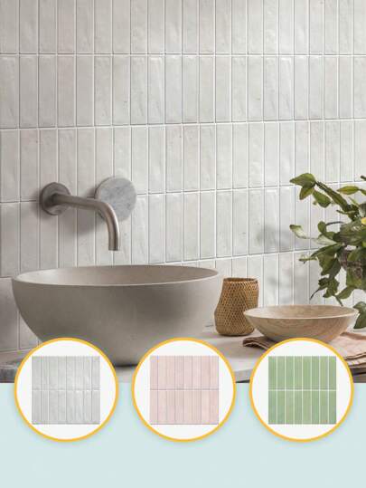 COMMOMY 1 st/10 st/20 st Matte Peel And Stick Kakel Backsplash, 3D Peel And Stick Kakelklistermärken för kök och badrum, 12" X 12" PVC-väggklistermärken för hyresgäster, husbil, sovrum, vardagsrum, invändig väggdekoration, väggdekoration