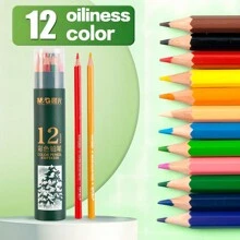 1 Conjunto de 12-48 cores de lápis de cor profissional à base de água, lápis de desenho à base de óleo para estudantes