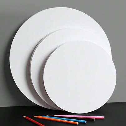 20 arkuszy Wysokiej jakości okrągłe kartonowe arkusze origami, okrągłe kartonowe arkusze o gramaturze 230 g / m2, odpowiednie do rękodzieła DIY, malowania, projektów artystycznych i szkicowania, grubych i twardych materiałów - trzy rozmiary do wyboru