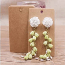 100 piezas Conjunto de tarjetas para exhibir aretes, etiquetas de arete de unicolor de 5x9cm, accesorios de empaquetado de joyas - tarjeta pendiente 5x9cm - Ver 7