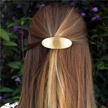 1pc Set - French Metal Oval Hair Clips, Fashionable Women Hair Clips, Non-Slip Minimalist Hair Clips, Spring Hair Clips, Suitable For Long/Short/Curly/Wavy Hair, Metal Hair Accessories, Fashion Hair Accessories, Decorative Hair Accessories Single Set (Gold/Silver), Gold Hair Accessories, School Supplies, Hair Accessories, Hairpin - Multicolor - View 4