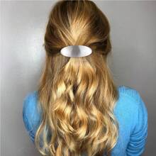 1pc Set - French Metal Oval Hair Clips, Fashionable Women Hair Clips, Non-Slip Minimalist Hair Clips, Spring Hair Clips, Suitable For Long/Short/Curly/Wavy Hair, Metal Hair Accessories, Fashion Hair Accessories, Decorative Hair Accessories Single Set (Gold/Silver), Gold Hair Accessories, School Supplies, Hair Accessories, Hairpin - Multicolor - View 6