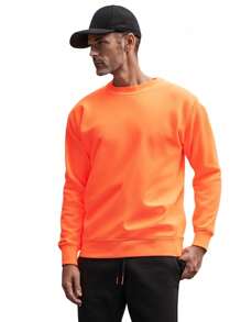sudadera sueter cuello redondo - Naranja - Ver 3