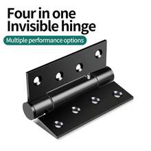 Invisible Door Hinge Stainless Steel Spring Hinge Automatic Rebound Folding Damping Folding Positioning Closing Door Hinge - Black Silver Copper - View 4