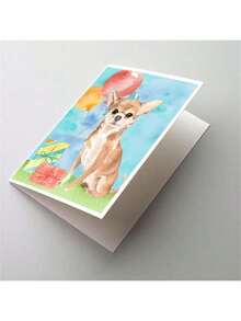 Happy Birthday Chihuahua Greeting Cards & Envelopes - Pack Of 8 - 彩色 - 查看 2