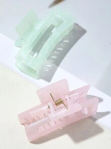 Set de 4 pinzas de pelo con diseño minimalista de patrón de mármol para mujeres, pinzas de garra de uso diario, pinzas de mordaza para el cabello, sujetadores de cabello