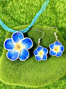 3pcs/Set Fashionable Sweet Polymer Clay Flower Women's Jewelry Set, Including Earrings And Necklace, Suitable For Dates, Beaches And Parties - Necklace and Earrings Set - View 14