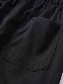 1 pieza Pantalón cargo holgado y recto de estilo informal tipo novio para hombre, pantalón ligero y a prueba de viento para exteriores, verano