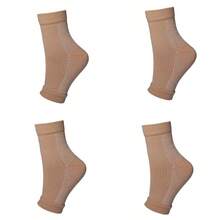 4pairs Solid Color Foot Arch Support Compression Leg Warmers, Sports Ankle Leg Warmers For Running, Breathable Elastic Compression Stockings - Multicolor - View 18