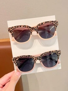 2/4Pcs/Set New Baby Girls Boys Cute Leopard Irregular Square Kids Children Fashion Glasses Classic Eyewear - Multicolor - View 15