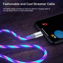 LED Glowing Fast-Charging Cable, Braided & Durable USB To Lightning, Compatible With IPhone 14/13/12/11/10 Series-Perfect For Home, Office, And Travel Use