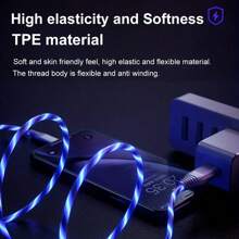 LED Glowing Fast-Charging Cable, Braided & Durable USB To Lightning, Compatible With IPhone 14/13/12/11/10 Series-Perfect For Home, Office, And Travel Use