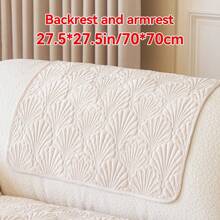 1PC Solid Color Plush Winter Lamb Plush Sofa Cushion, Non Slip Sofa Protective Cover For Living Room, 1/2/3/4 Person Seat, Home Soft Decoration, Suitable For Living Room, Office, Bedroom - Beige - View 13