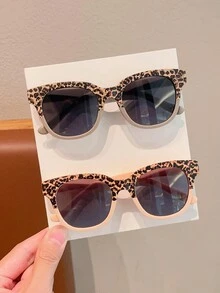 2/4Pcs/Set New Baby Girls Boys Cute Leopard Irregular Square Kids Children Fashion Glasses Classic Eyewear - Multicolor - View 8