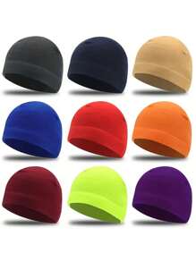 2024 New Unisex Windproof Polar Fleece Warm Beanie Hat Cap Male Winter Ski Cycling Cap Hat For Womenkullies Hip Hop Hats