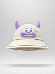 1pc Unisex Cartoon Monster Print Bucket Hat, Outdoor Sun Protection Hat - Little Monsters - View 5