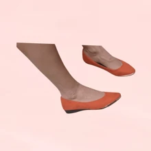 Zapatos Bailarinas de Mujer, - Naranja - Ver 4