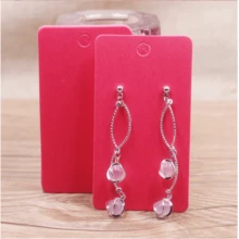 100 piezas Conjunto de tarjetas para exhibir aretes, etiquetas de arete de unicolor de 5x9cm, accesorios de empaquetado de joyas - tarjeta pendiente 5x9cm - Ver 5