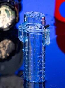 1 件多功能透明防水烟盒打火机支架（兼容 Bic J6 打火机），批发创意礼品，多种颜色，时尚多功能