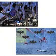 10 件蝙蝠形未完成木件，万圣节、圣诞节、婚礼和生日派对 DIY 工艺品，多种颜色和款式，家居装饰、房间装饰、墙壁装饰 - 卡其色 - 查看 2