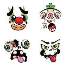 New Arrival Halloween Pumpkin Expression Stickers, DIY Decor Scare Party Sealing Stickers Halloween Decoration - Halloween Emoticons - View 8