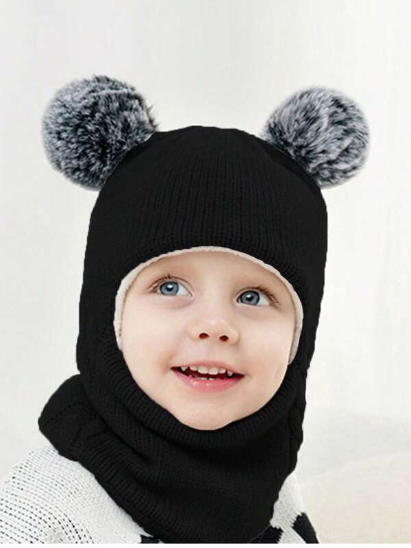 قبعة كروشيه بكرة مزدوجة قطعة واحدة، للجنسين من الأطفال الصغار/الأطفال