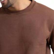 Unisex Men's Plain Sweatshirt Round Neck Without Hood - Xem 2