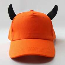 Gorra de béisbol con cuernos de toro y orejas de diablo personalizada y unisex, sombrero de sol novedoso para fiesta/evento - por encargo - Ver 8