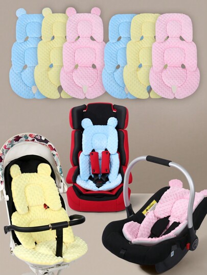 1 pieza Cojín para cochecito/silla de coche para bebé, almohadilla acolchada y cálida, forrador de cochecito suave y transpirable para bebé, cojín reversible para cochecito/silla alta para 4 estaciones