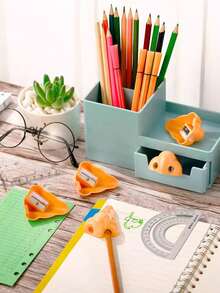 Prank Big Nose Single Hole Pencil Sharpener Pencil Sharpener 2pcs - Multicolor - View 3