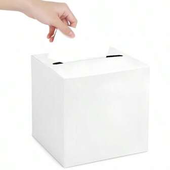 White Wedding Party Card Box, Used For Bridal Showers, Graduation Ceremonies, Back To School Season, Housewarming, Retirement, Festivals, DIY Games For Male And Female Birthdays, And Event Signature Boxes As A White Card Box Decoration Box (10 Greeting Cards+1 White Box) Best Gifts,Wedding Decor,Home Decor ,Room Decor Party Favors Bride Birthday Decorations Party Decorations Bachelorette