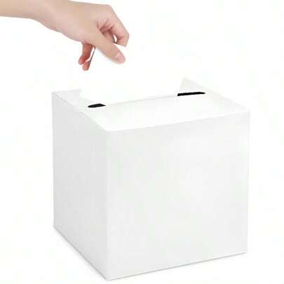 Caja blanca para tarjetas de fiesta de boda, utilizada para despedidas de soltera, ceremonias de graduación, temporada de vuelta al colegio, housewarming, jubilación, festivales, juegos DIY para cumpleaños de hombres y mujeres, y cajas para firma de eventos como caja de decoración de tarjetas blancas (10 tarjetas de felicitación + 1 caja blanca). Mejores regalos, decoración de boda, decoración del hogar, decoración de habitación, detalles de fiesta, decoraciones de cumpleaños de novia, decoraciones de fiesta