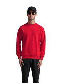 Men Sweatshirts - 紅色 - 查看 3