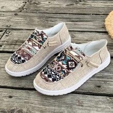 1 双女士休闲舒适便鞋 - 卡其色 - 查看 2