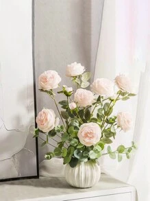 1pc Handmade Plastic Pumpkin Vase, European Modern Simple Decorative Vase, Creative Living Room/Office Ornament, Halloween Limited Edition Empty Vase Gifts Birthday Graduation Home Decor Room Decor Flower Vase Glass Vase - White - View 4