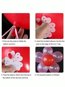 10/20/30 Balloon Plum Blossom Clip Flat Ring Buckle Wedding Room Decoration Party Birthday Supplies Decoration Styling Buckle Clip Balloon Accessories